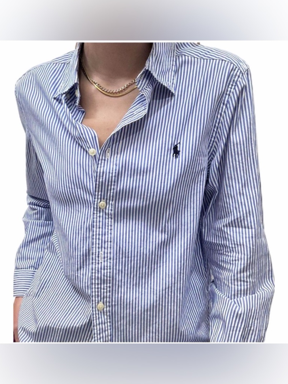 Ralph Lauren 100% cotton button down shirt. Size large.